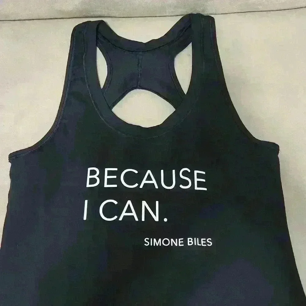 Athleta Simone Biles Because I Can Nitro Black Tank - Picture 2 of 7